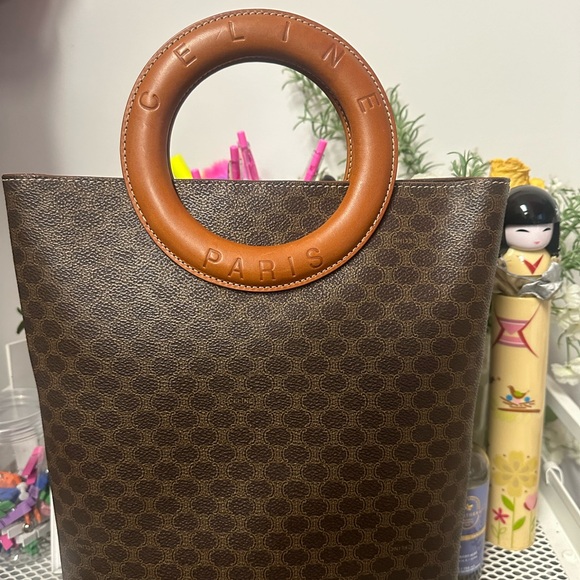 Céline Macadam Vintage Handbag with Round Handle - Picture 4 of 17